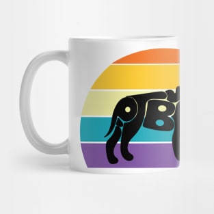 pitbull retro sunset Mug